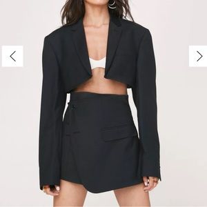 Vintage Tailored Wrap Front Mini Skirt - NWT, Size L